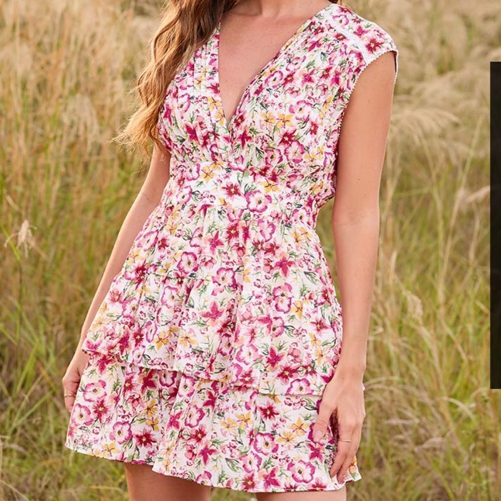 CupShe Cierra Sleeveless Floral Short Dress‎